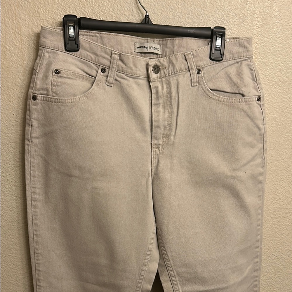 Lee Rider’s Relaxed Women's Cream Jeans Size 10P - Picture 2 of 5